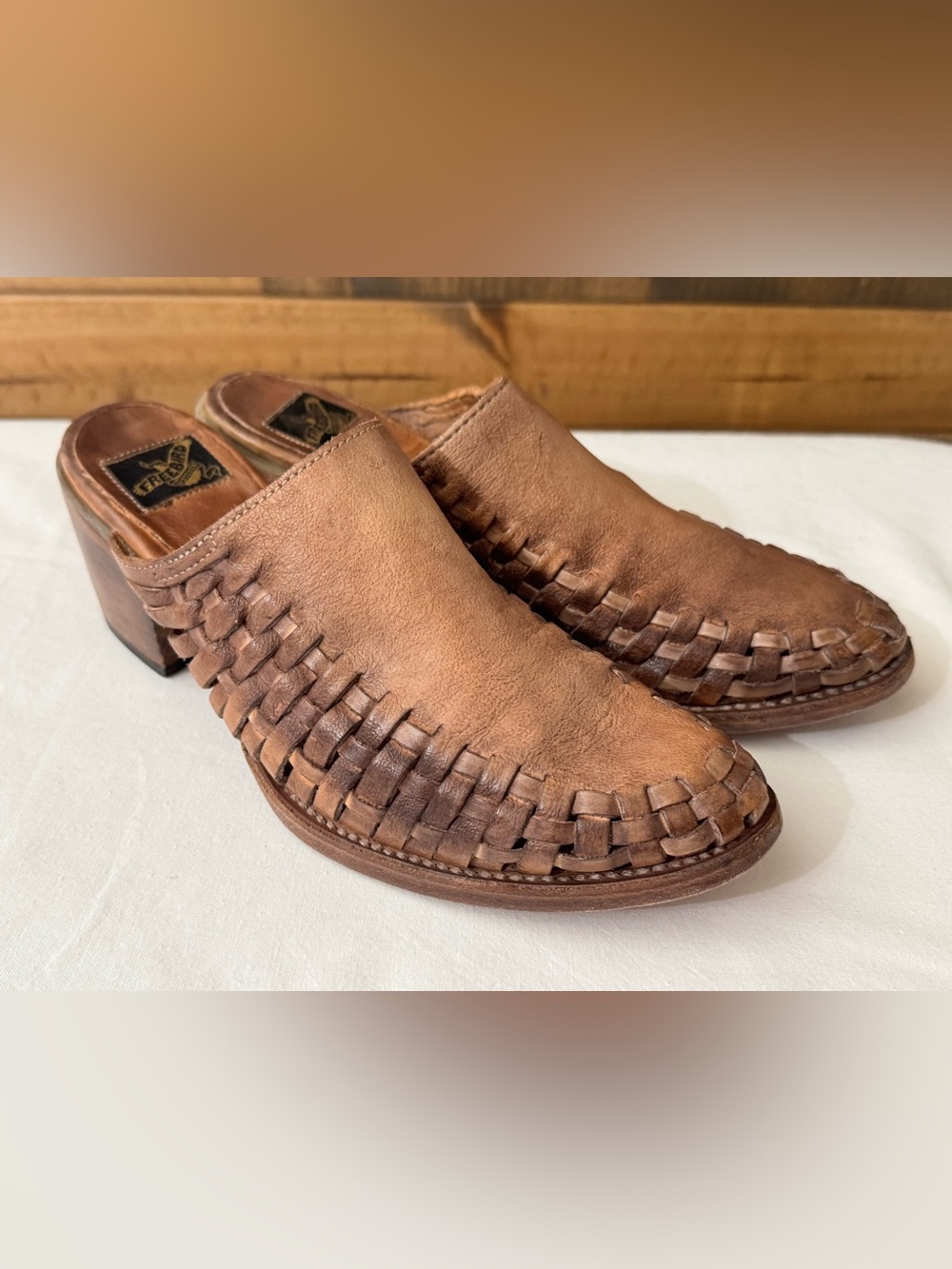 Freebird by Steven Brown Woven Leather Slip-On Loafers